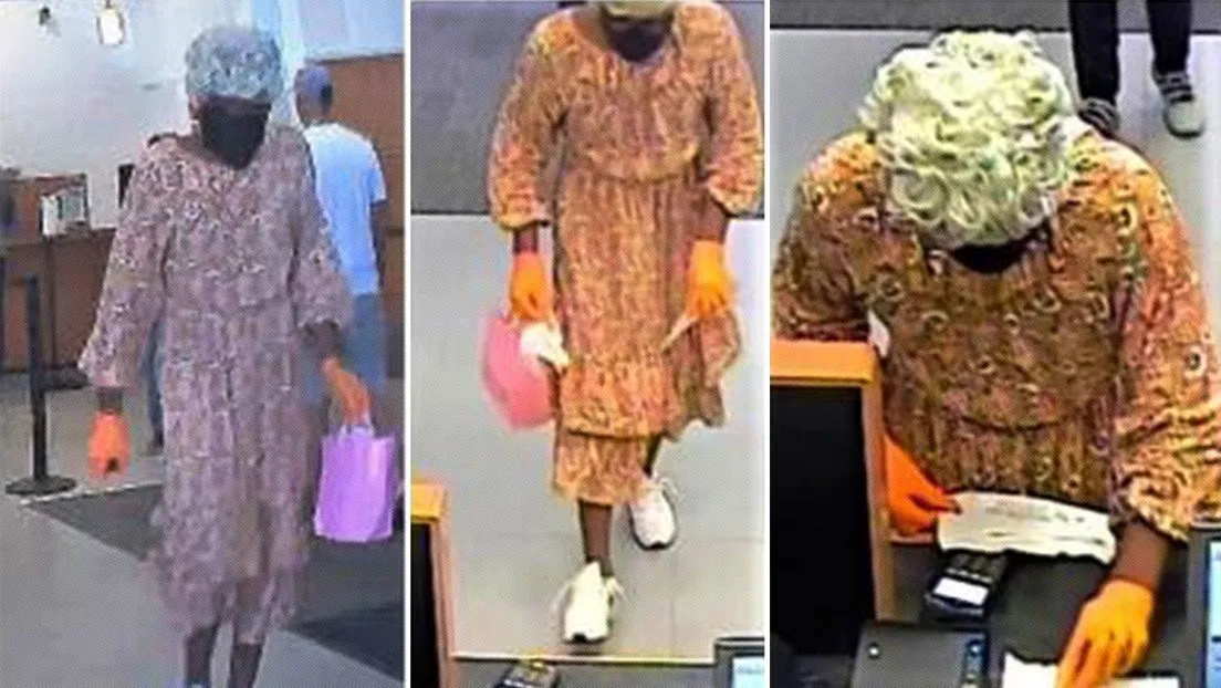 Hombre se disfrazó de abuelita para asaltar un banco Hombre se disfrazó de abuelita para asaltar un banco