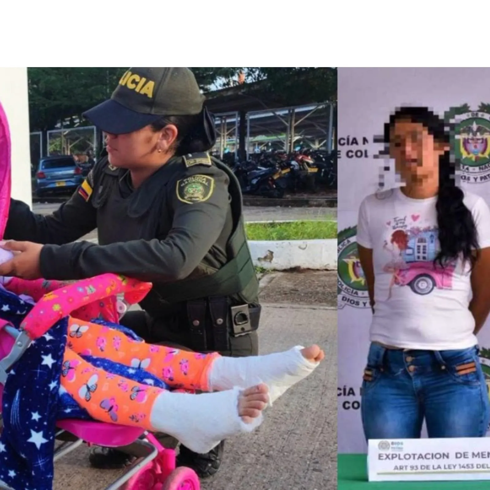 Mamá enyesaba a su hija de 7 años para pedir limosnas Mamá enyesaba a su hija de 7 años para pedir limosnas