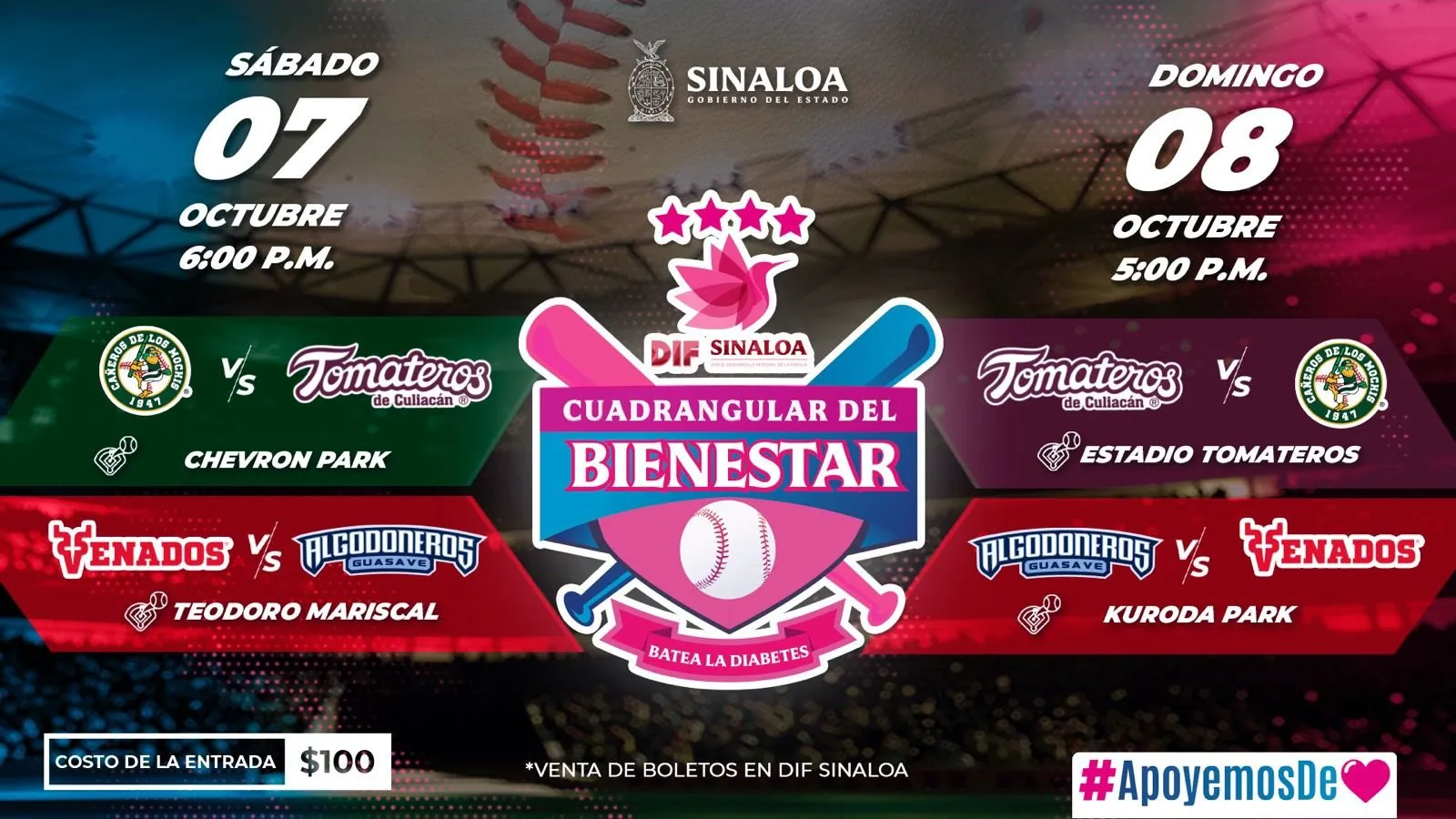 DIF Sinaloa invita al Cuadrangular del Bienestar DIF Sinaloa invita al Cuadrangular del Bienestar