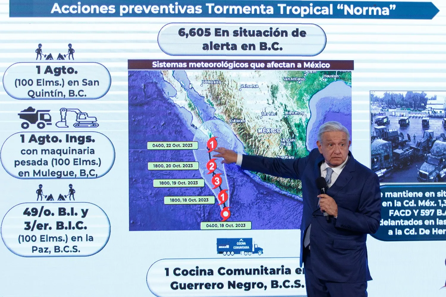 Sedena previene y protege a la población de tormenta tropical Norma en Baja California Sur Sedena previene y protege a la población de tormenta tropical Norma en Baja California Sur