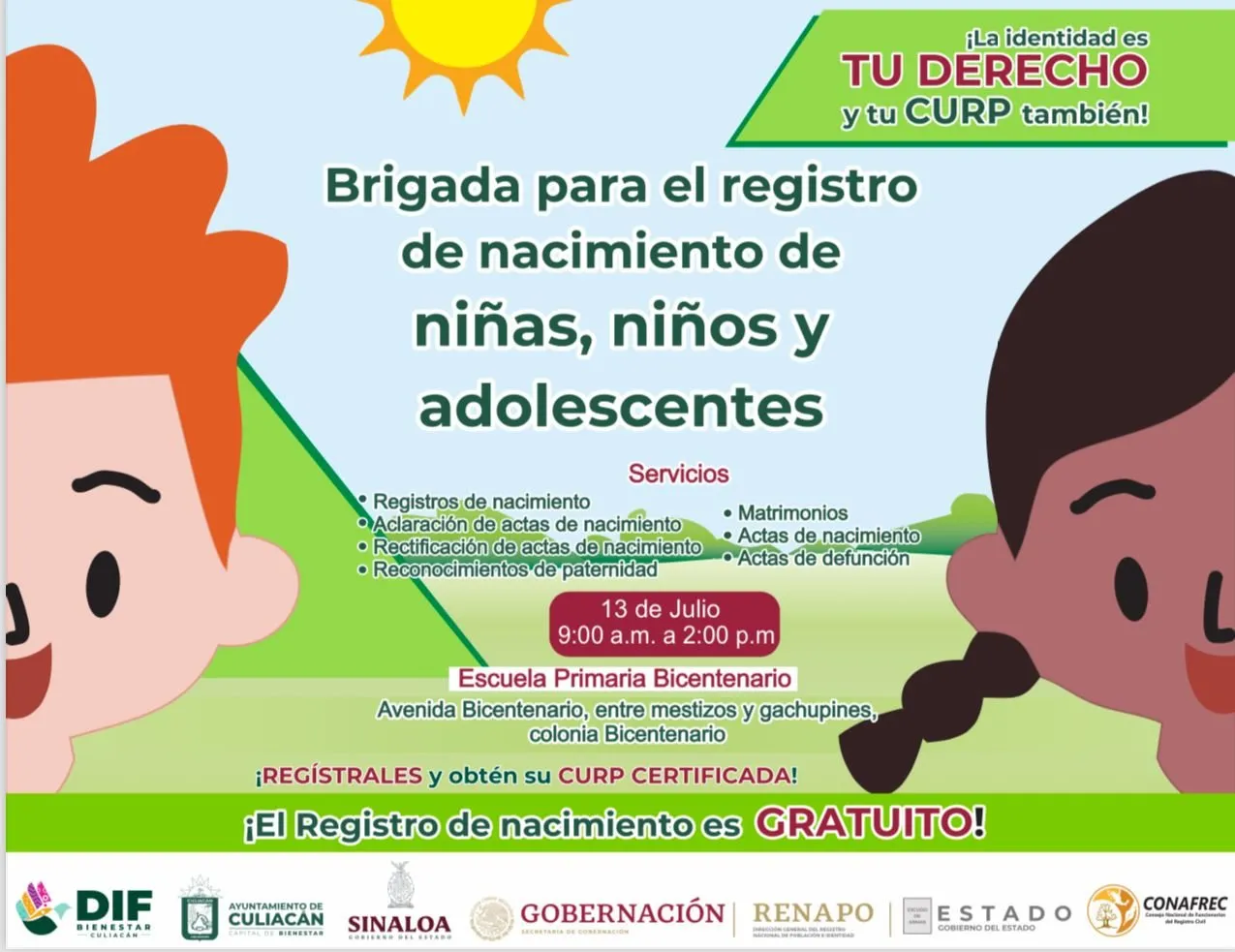 Invita DIF Bienestar a participar en la Brigada de Registro de Nacimiento para niñas, niños y adolescentes Invita DIF Bienestar a participar en la Brigada de Registro de Nacimiento para niñas, niños y adolescentes