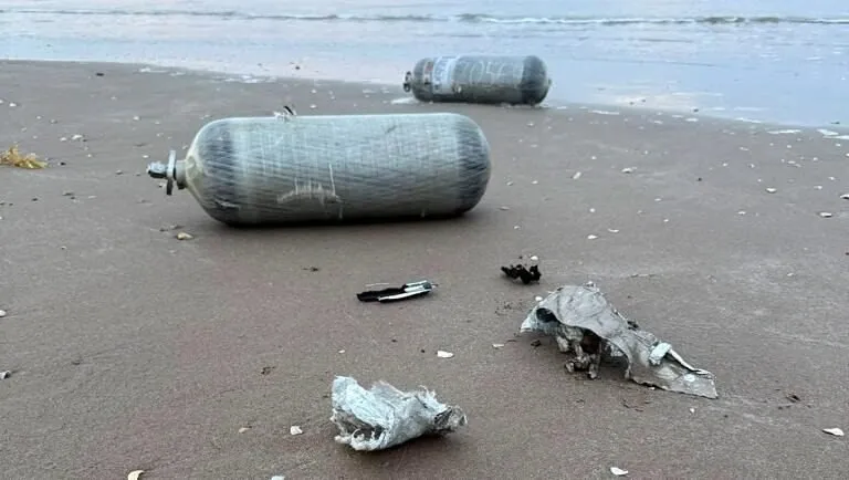 Alarma en Tamaulipas por restos de cohete de SpaceX en Playa Bagdad Alarma en Tamaulipas por restos de cohete de SpaceX en Playa Bagdad