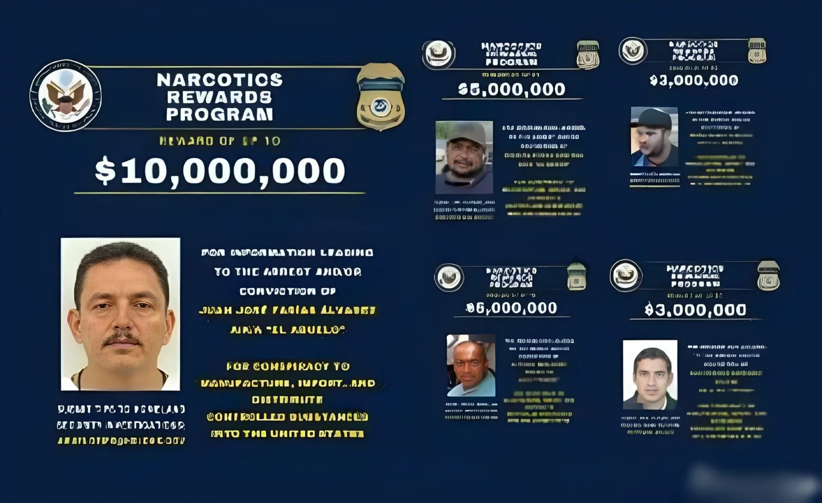 Estados Unidos ofrece recompensa de hasta 26 MDD por líderes de Cárteles Unidos Estados Unidos ofrece recompensa de hasta 26 MDD por líderes de Cárteles Unidos