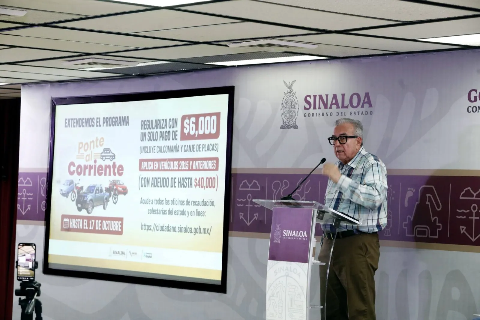 “Ponte al Corriente” ha significado un ahorro de 906 millones de pesos para los propietarios de vehículos: gobernador Rocha “Ponte al Corriente” ha significado un ahorro de 906 millones de pesos para los propietarios de vehículos: gobernador Rocha