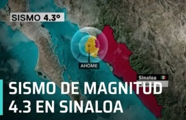 Sorprende sismo de magnitud 4.3 al oeste de Ahome hoy 18 de septiembre Sorprende sismo de magnitud 4.3 al oeste de Ahome hoy 18 de septiembre