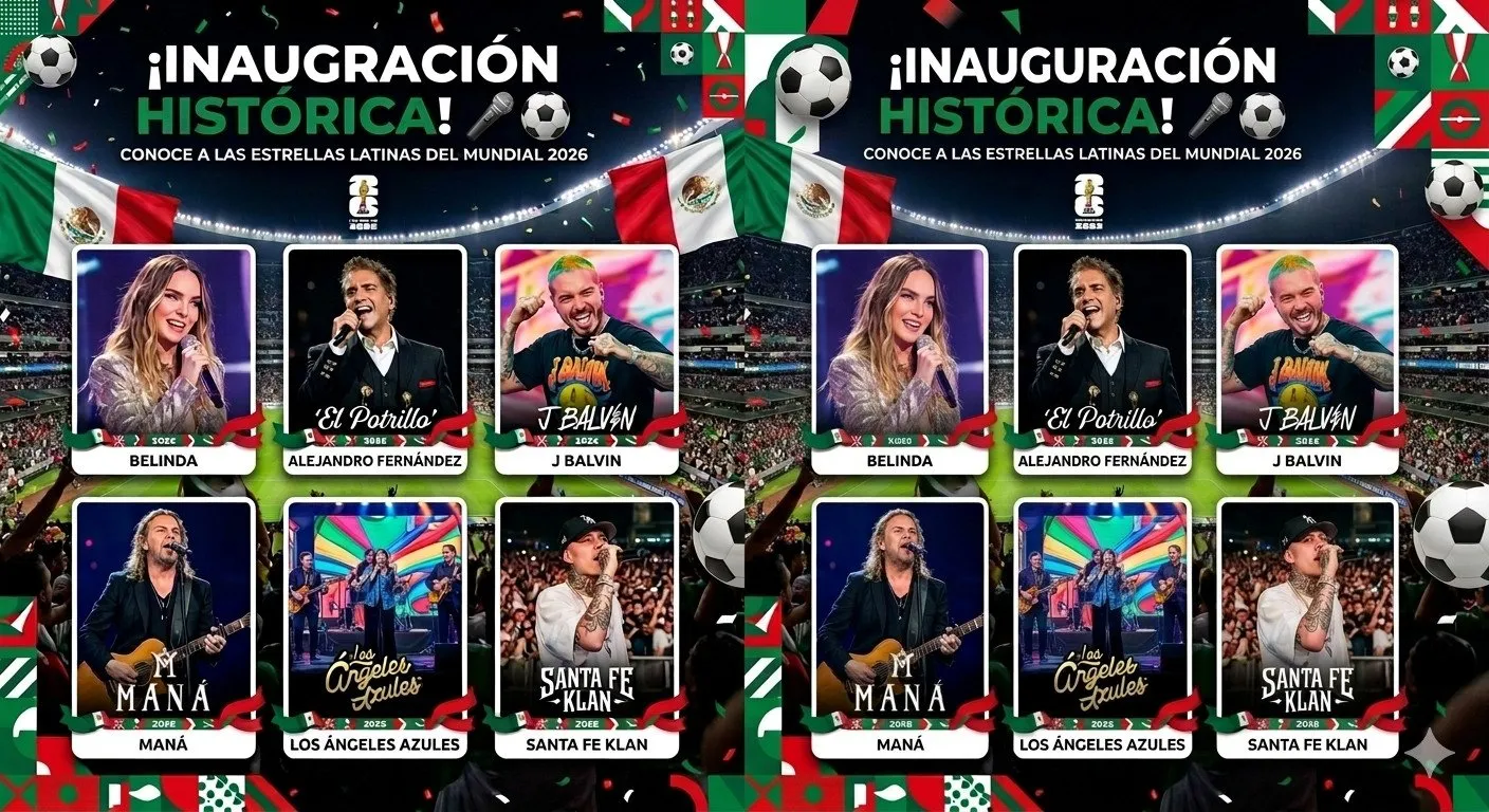 ¡MÉXICO PRESENTE! LA FIFA REVELA EL ELENCO OFICIAL PARA LA INAUGURACIÓN DEL MUNDIAL 2026 ¡MÉXICO PRESENTE! LA FIFA REVELA EL ELENCO OFICIAL PARA LA INAUGURACIÓN DEL MUNDIAL 2026