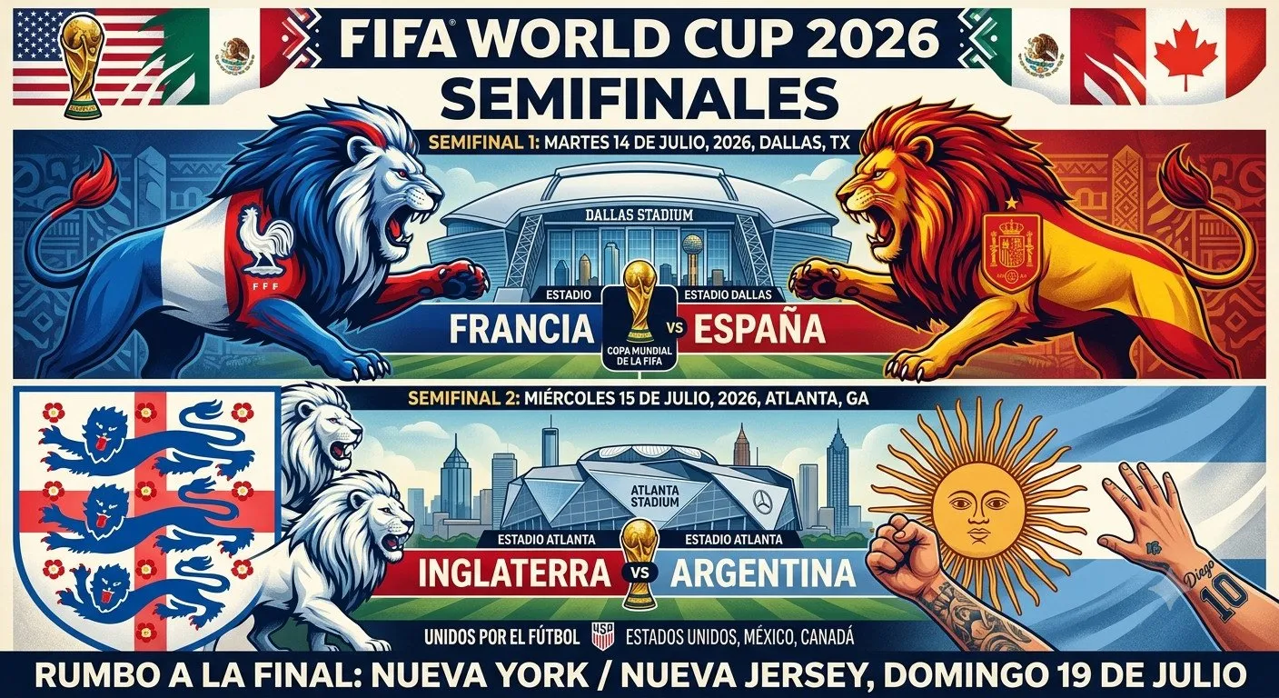 La recta final: Todo listo para las semifinales del Mundial 2026 La recta final: Todo listo para las semifinales del Mundial 2026