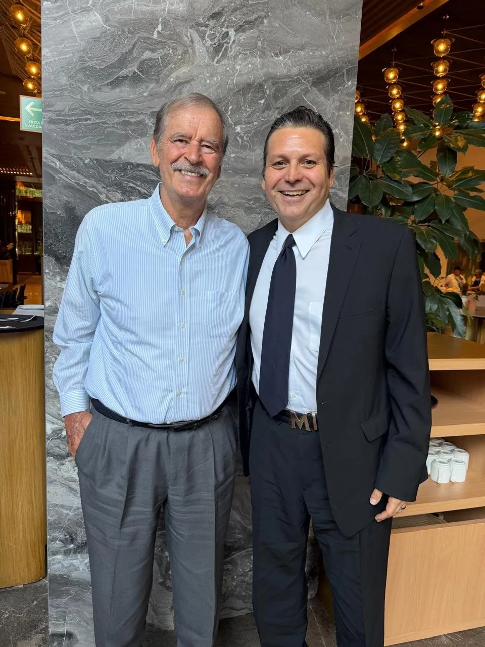 Se reúne Mario Zamora con el expresidente Vicente Fox Se reúne Mario Zamora con el expresidente Vicente Fox