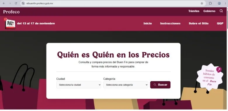 Cazador de ofertas: Profeco activa plataforma para exhibir “ofertas falsas” y detectar verdaderos descuentos en el Buen Fin 2026 Cazador de ofertas: Profeco activa plataforma para exhibir “ofertas falsas” y detectar verdaderos descuentos en el Buen Fin 2026